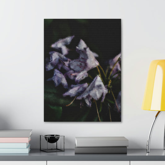 'Wilted Dark Flower' Nature Print Canvas Art